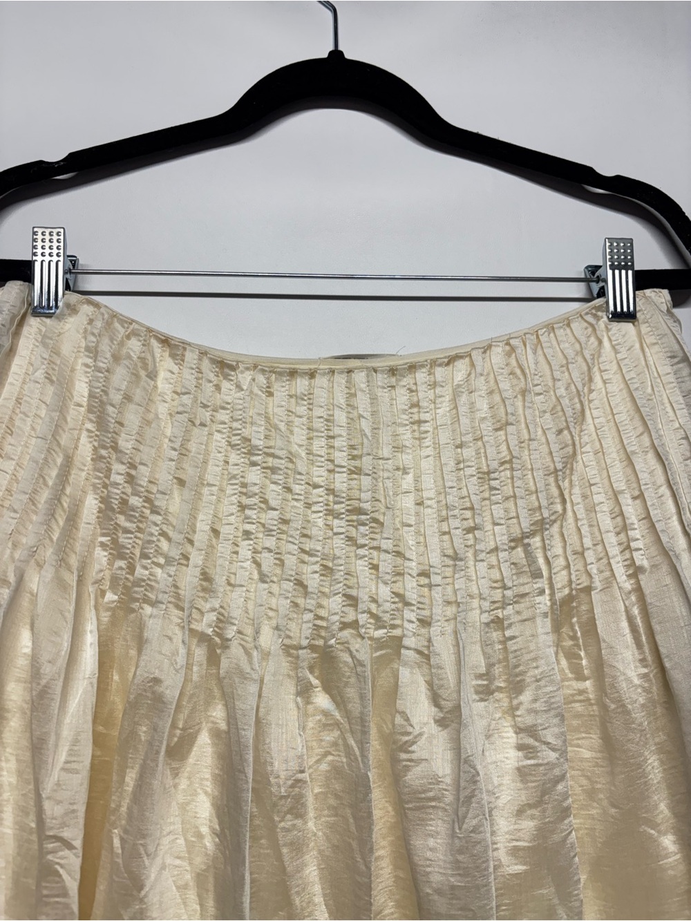 ✨Future Collective Pearl Ivory Midi Skirt Size 8 Lined Lyocell Blend - Picture 7 of 14